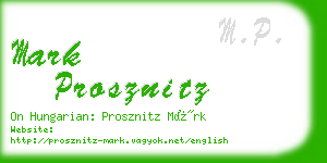 mark prosznitz business card